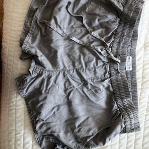 Gray linen shorts